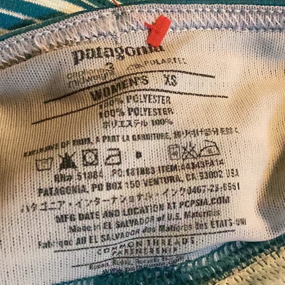 Patagonia Capilene 3 Midweight Stripe Leggings size xs - Picture 8 of 10